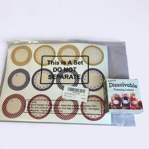 Canning labels bundle dissolvable and label sheets